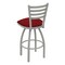 Holland Bar Stool Co 25" Swivel Counter Stool, Nickel Finish, Graph Ruby Seat 41025AN016 - alternate 2
